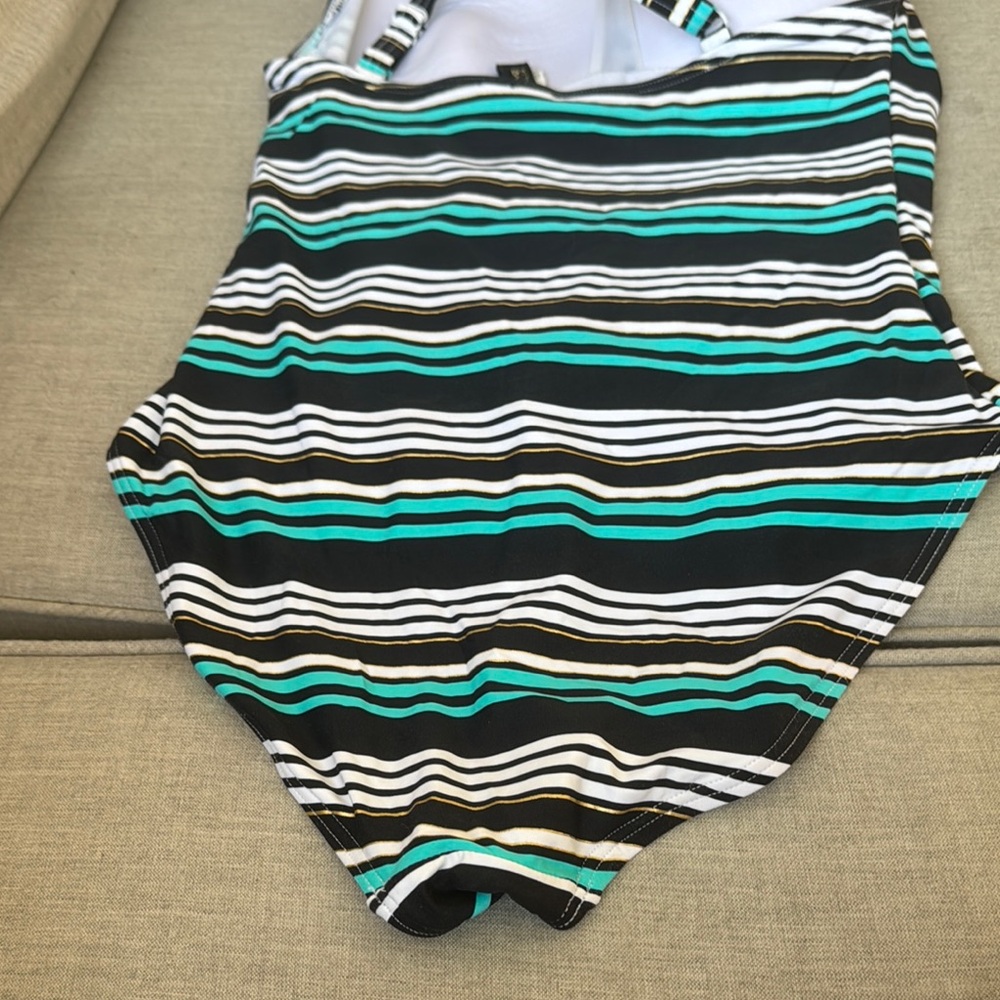 Striped One Piece Swimsuit - Picture 5 of 10